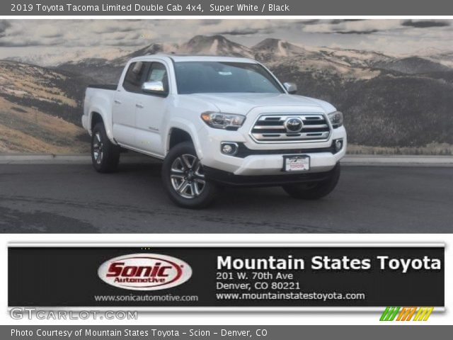 2019 Toyota Tacoma Limited Double Cab 4x4 in Super White