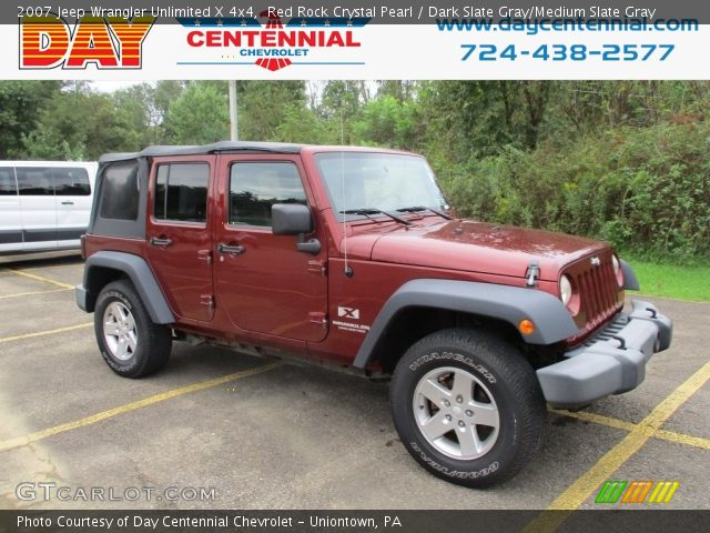 Red Rock Crystal Pearl 2007 Jeep Wrangler Unlimited X 4x4