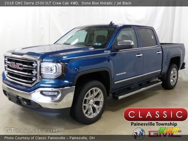 2018 GMC Sierra 1500 SLT Crew Cab 4WD in Stone Blue Metallic