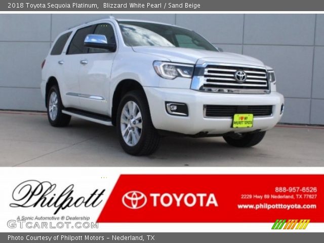 2018 Toyota Sequoia Platinum in Blizzard White Pearl