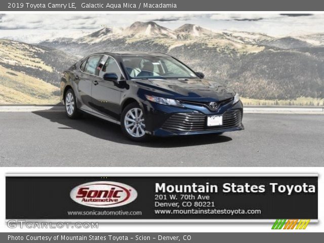 2019 Toyota Camry LE in Galactic Aqua Mica