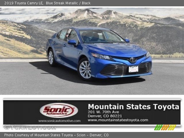 2019 Toyota Camry LE in Blue Streak Metallic