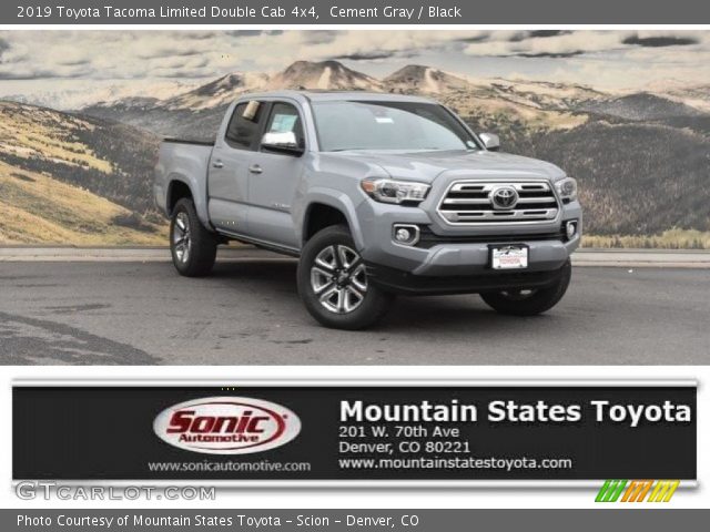 Cement Gray 2019 Toyota Tacoma Limited Double Cab 4x4