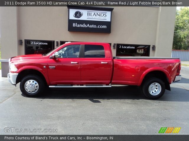 2011 Dodge Ram 3500 HD Laramie Crew Cab 4x4 Dually in Flame Red