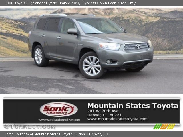 2008 Toyota Highlander Hybrid Limited 4WD in Cypress Green Pearl