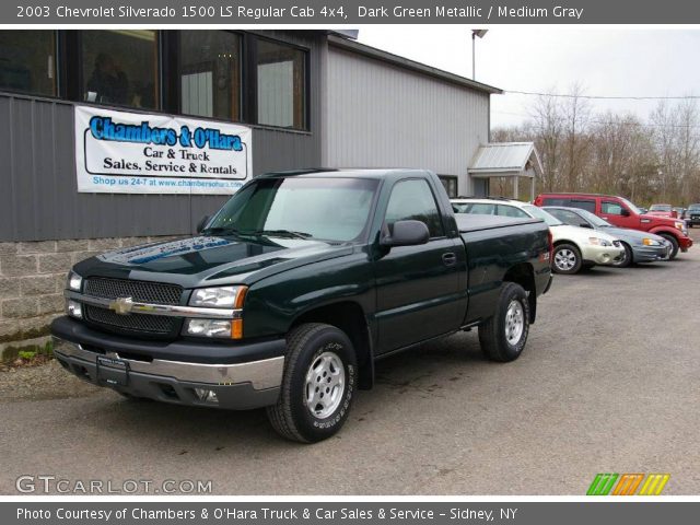 2003 Chevrolet Silverado 1500 LS Regular Cab 4x4 in Dark Green Metallic