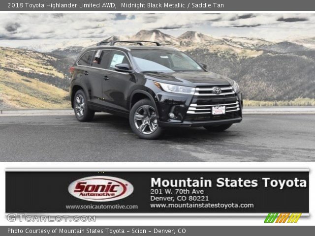 2018 Toyota Highlander Limited AWD in Midnight Black Metallic