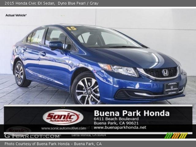 2015 Honda Civic EX Sedan in Dyno Blue Pearl