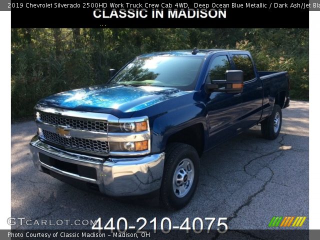 2019 Chevrolet Silverado 2500HD Work Truck Crew Cab 4WD in Deep Ocean Blue Metallic