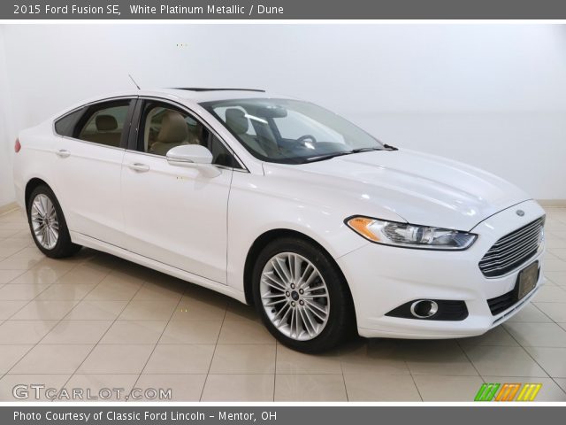 2015 Ford Fusion SE in White Platinum Metallic