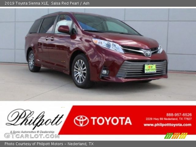 2019 Toyota Sienna XLE in Salsa Red Pearl
