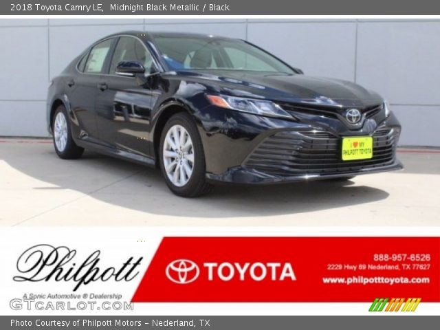 2018 Toyota Camry LE in Midnight Black Metallic