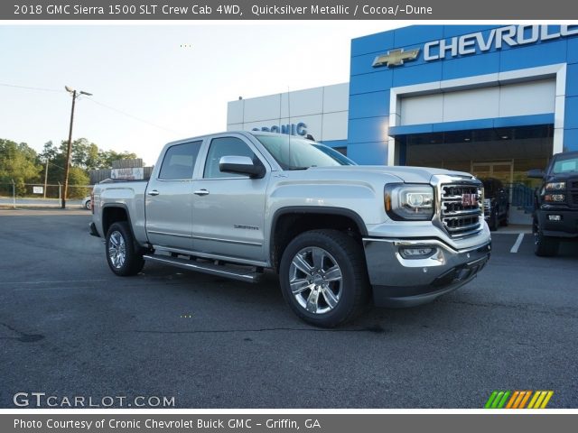 2018 GMC Sierra 1500 SLT Crew Cab 4WD in Quicksilver Metallic