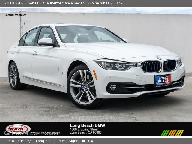 2018 BMW 3 Series 330e iPerformance Sedan in Alpine White