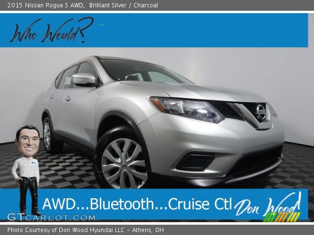 2015 Nissan Rogue S AWD in Brilliant Silver