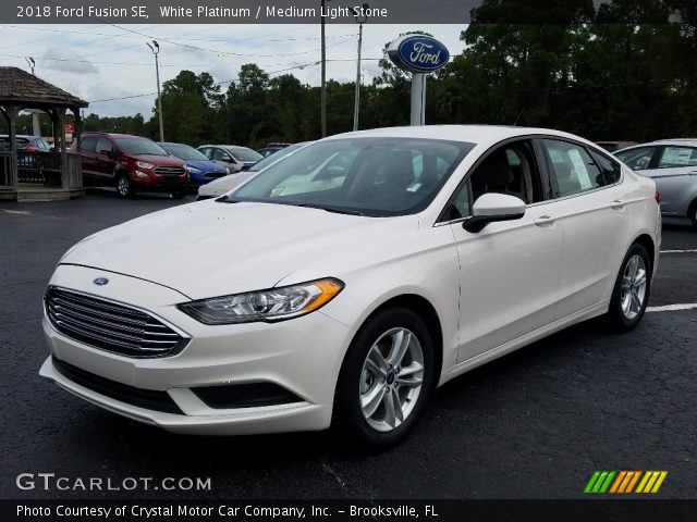 2018 Ford Fusion SE in White Platinum