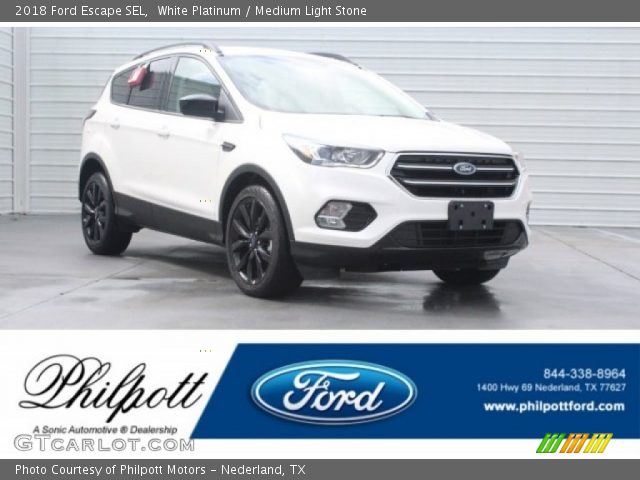 2018 Ford Escape SEL in White Platinum