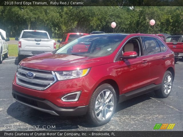 2018 Ford Edge Titanium in Ruby Red