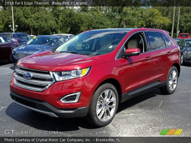 2018 Ford Edge Titanium in Ruby Red