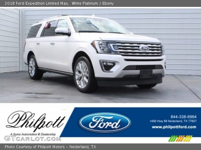 2018 Ford Expedition Limited Max in White Platinum