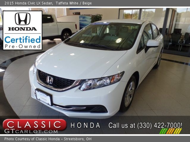 2015 Honda Civic LX Sedan in Taffeta White