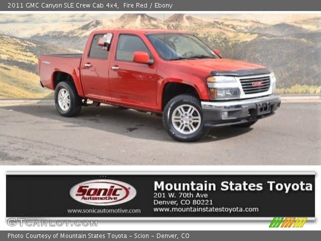 2011 GMC Canyon SLE Crew Cab 4x4 in Fire Red