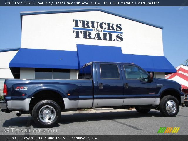 2005 Ford F350 Super Duty Lariat Crew Cab 4x4 Dually in True Blue Metallic