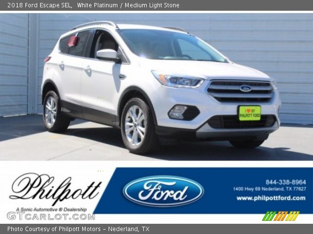 2018 Ford Escape SEL in White Platinum