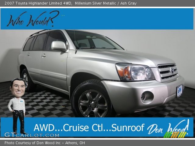 2007 Toyota Highlander Limited 4WD in Millenium Silver Metallic