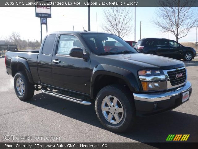 2009 GMC Canyon SLE Extended Cab 4x4 in Carbon Black Metallic