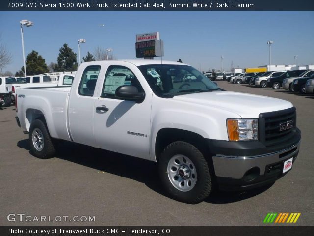 2009 GMC Sierra 1500 Work Truck Extended Cab 4x4 in Summit White