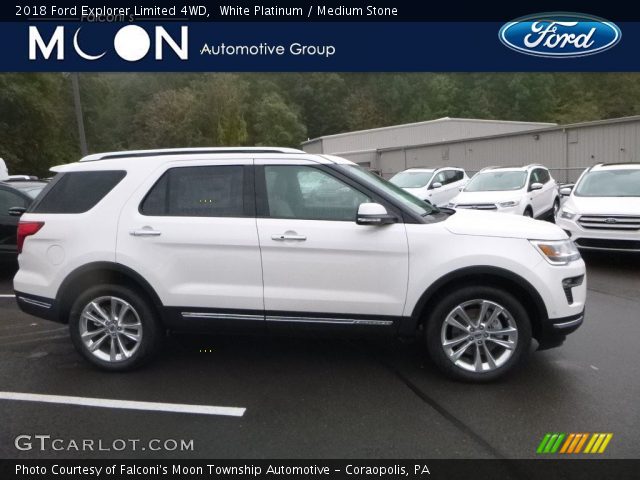 2018 Ford Explorer Limited 4WD in White Platinum