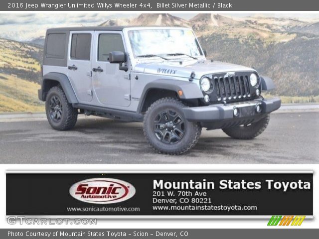 2016 Jeep Wrangler Unlimited Willys Wheeler 4x4 in Billet Silver Metallic