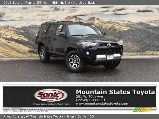 2018 Toyota 4Runner SR5 4x4 in Midnight Black Metallic