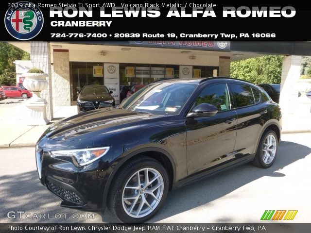 2019 Alfa Romeo Stelvio Ti Sport AWD in Volcano Black Metallic