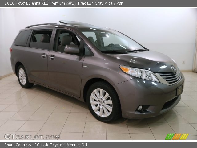 2016 Toyota Sienna XLE Premium AWD in Predawn Gray Mica