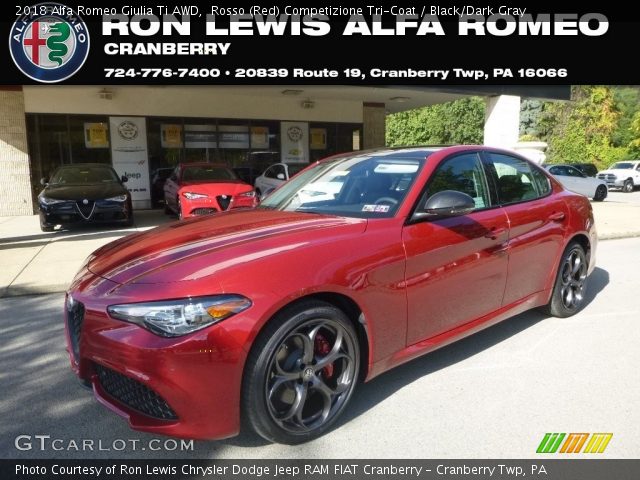 2018 Alfa Romeo Giulia Ti AWD in Rosso (Red) Competizione Tri-Coat