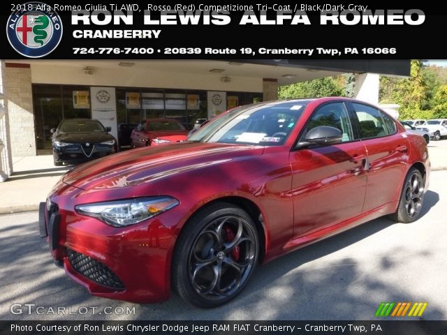 2018 Alfa Romeo Giulia Ti AWD in Rosso (Red) Competizione Tri-Coat