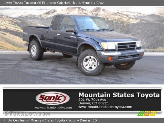 1999 Toyota Tacoma V6 Extended Cab 4x4 in Black Metallic