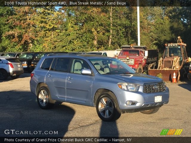 2008 Toyota Highlander Sport 4WD in Blue Streak Metallic