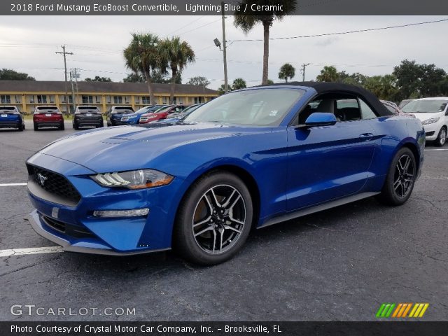 2018 Ford Mustang EcoBoost Convertible in Lightning Blue