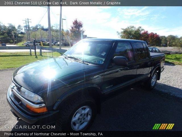 2003 Chevrolet S10 LS Crew Cab 4x4 in Dark Green Metallic