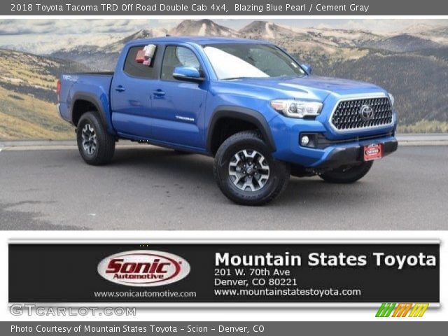 2018 Toyota Tacoma TRD Off Road Double Cab 4x4 in Blazing Blue Pearl