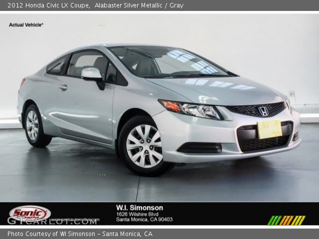 2012 Honda Civic LX Coupe in Alabaster Silver Metallic
