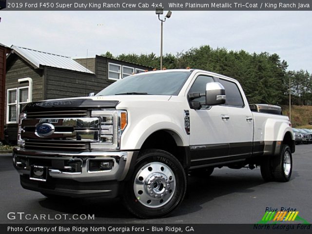 2019 Ford F450 Super Duty King Ranch Crew Cab 4x4 in White Platinum Metallic Tri-Coat