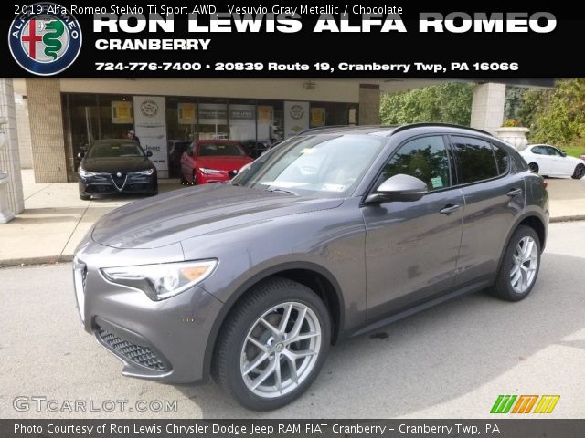 2019 Alfa Romeo Stelvio Ti Sport AWD in Vesuvio Gray Metallic