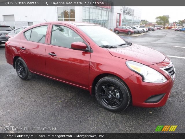 2019 Nissan Versa S Plus in Cayenne Red Metallic