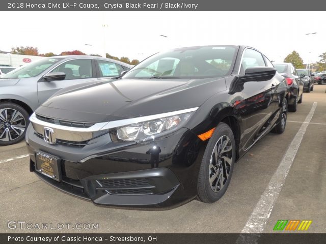 2018 Honda Civic LX-P Coupe in Crystal Black Pearl