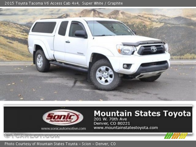 2015 Toyota Tacoma V6 Access Cab 4x4 in Super White
