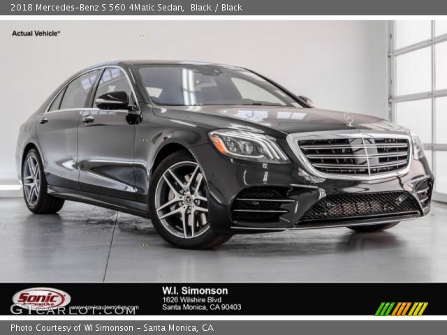 2018 Mercedes-Benz S 560 4Matic Sedan in Black